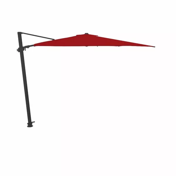 10' Square Cantilever Umbrella Red