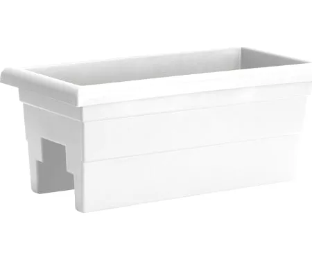 24" Railing Planter, White
