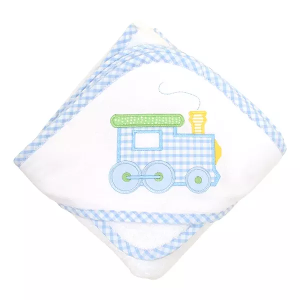 3 Marthas Train Hooded Towel Set