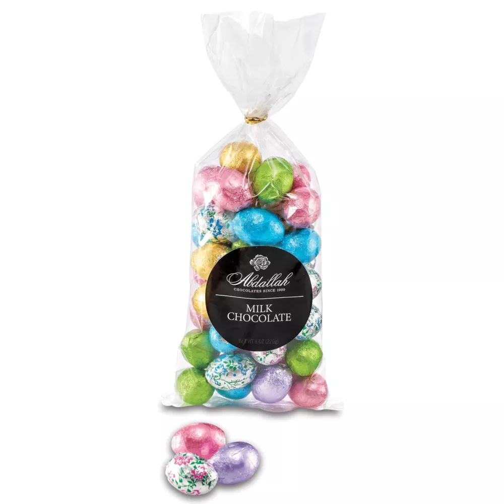 Abdallah Foiled Eggs – Milk Chocolate, 8 oz
