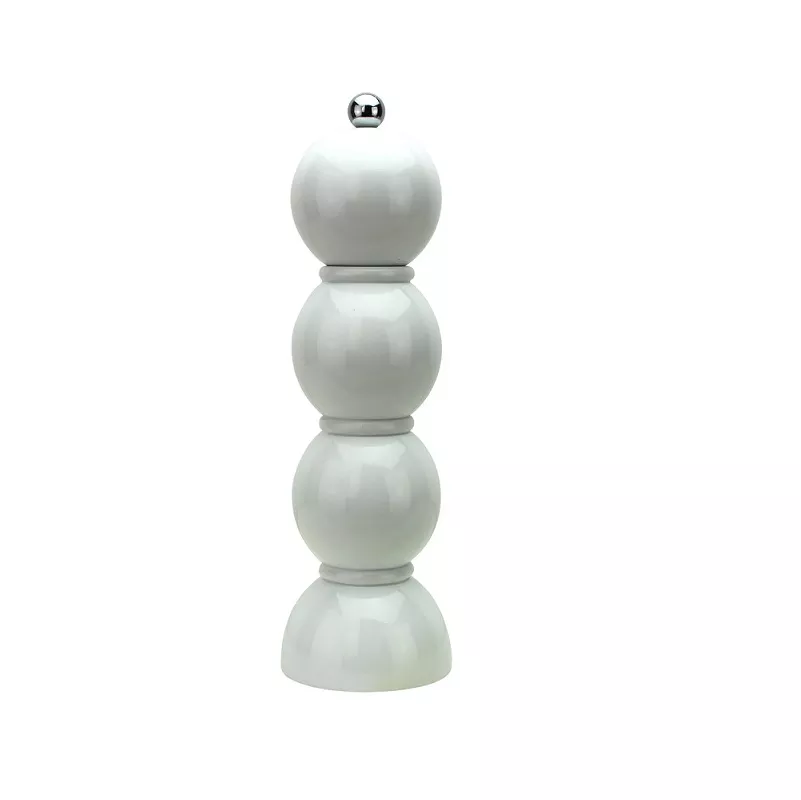 Addison Ross White Lacquer Bobbin Salt/Pepper Mill Grinder