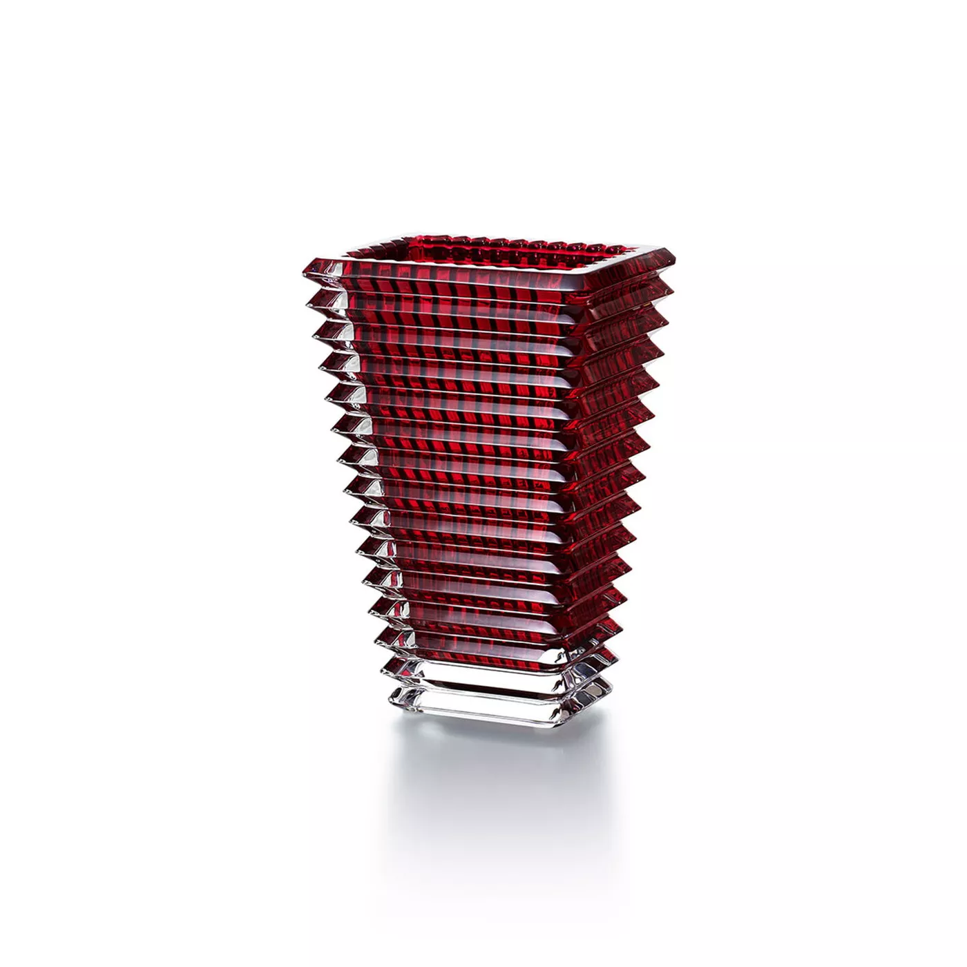 Baccarat Eye Small Rectangular Vase – Red