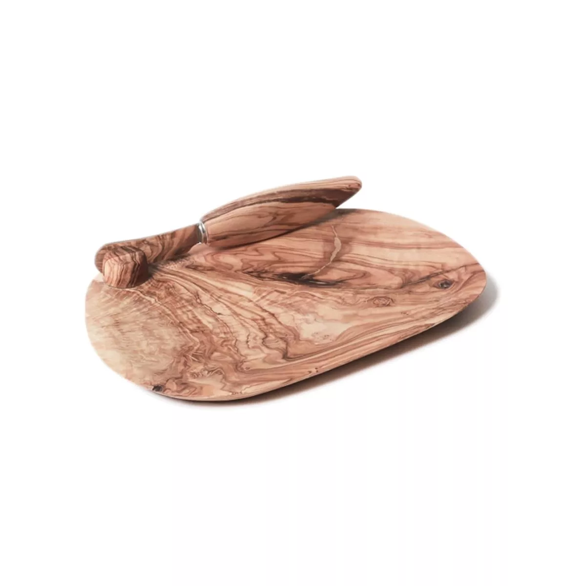 Berard Olivewood Butter Dish with Knife