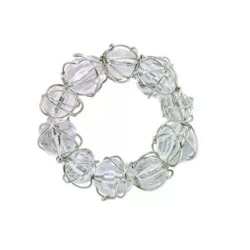 Bodrum Crystal Bauble Napkin Ring – SIlver