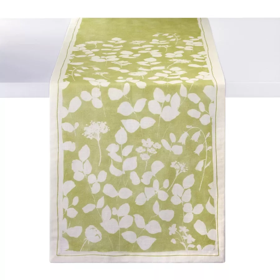 Bodrum Fleur de Lin Floral Runner – Green
