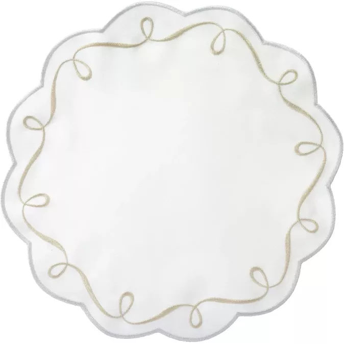 Bodrum Ribbon Twirl Placemat – Gold/Silver