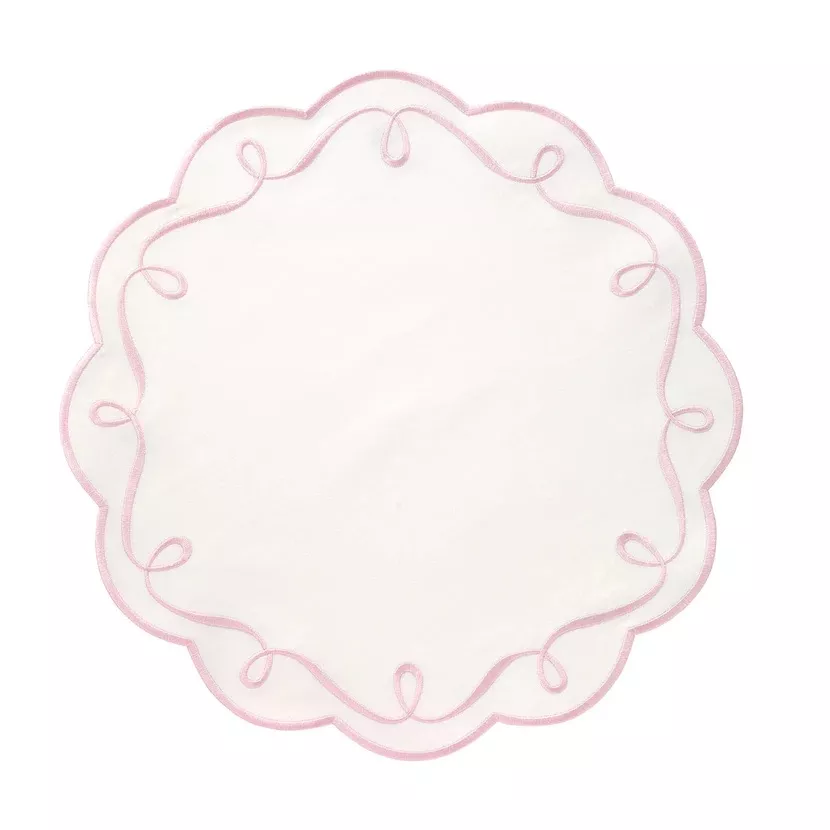 Bodrum Ribbon Twirl Placemat – Rose