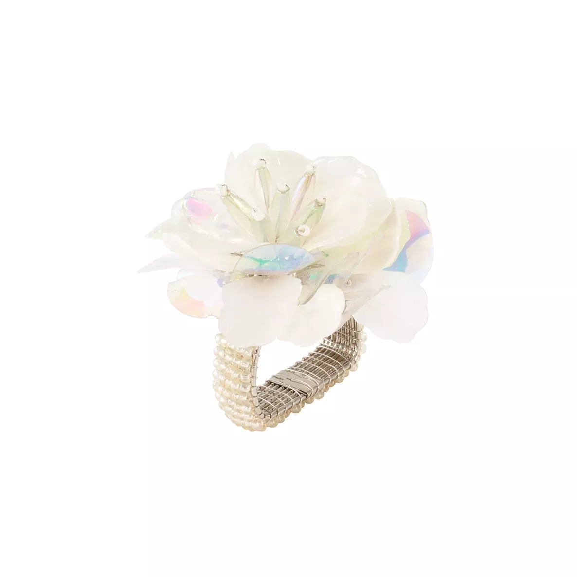 Bodrum Roselily Napkin Ring – White