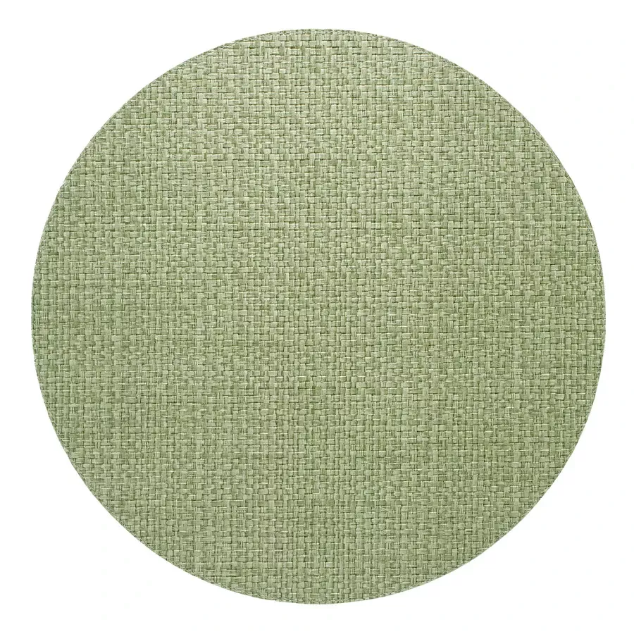 Bodrum Wicker Round Vinyl Placemat – Fern