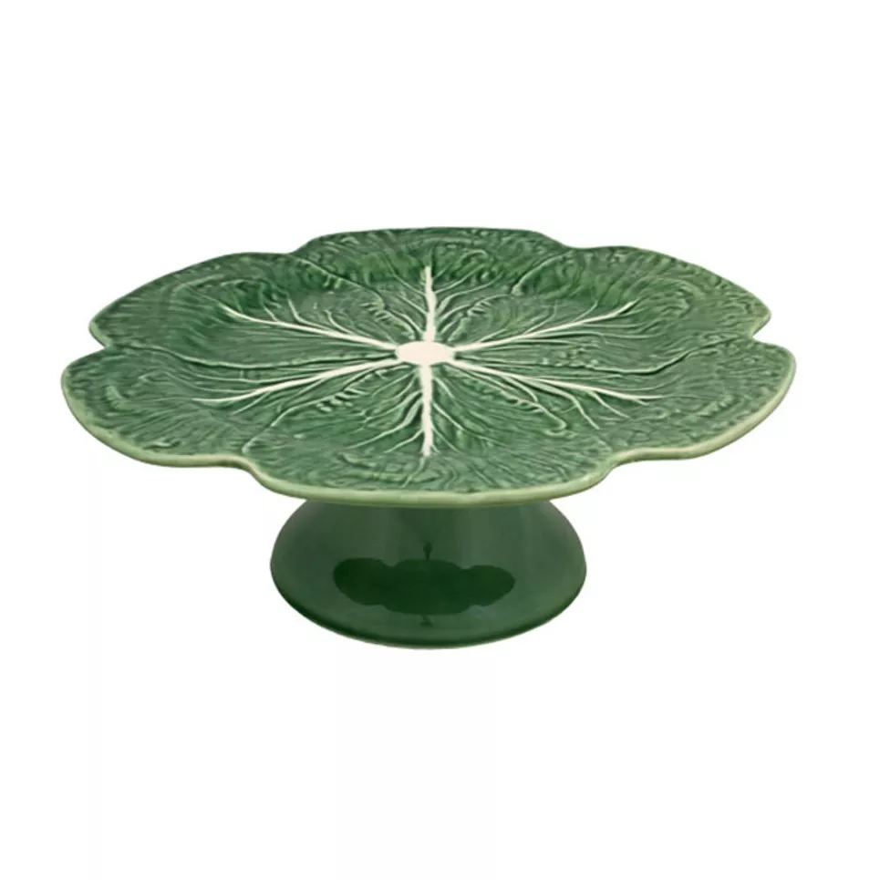 Bordallo Pinheiro Cabbage Cake Stand