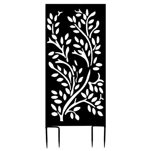 Branches Black Metal Garden Screen