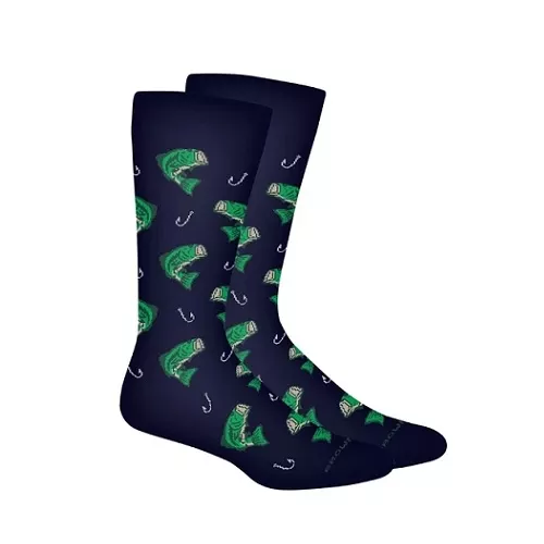 Brown Dog Hooked Bass Socks – Navy