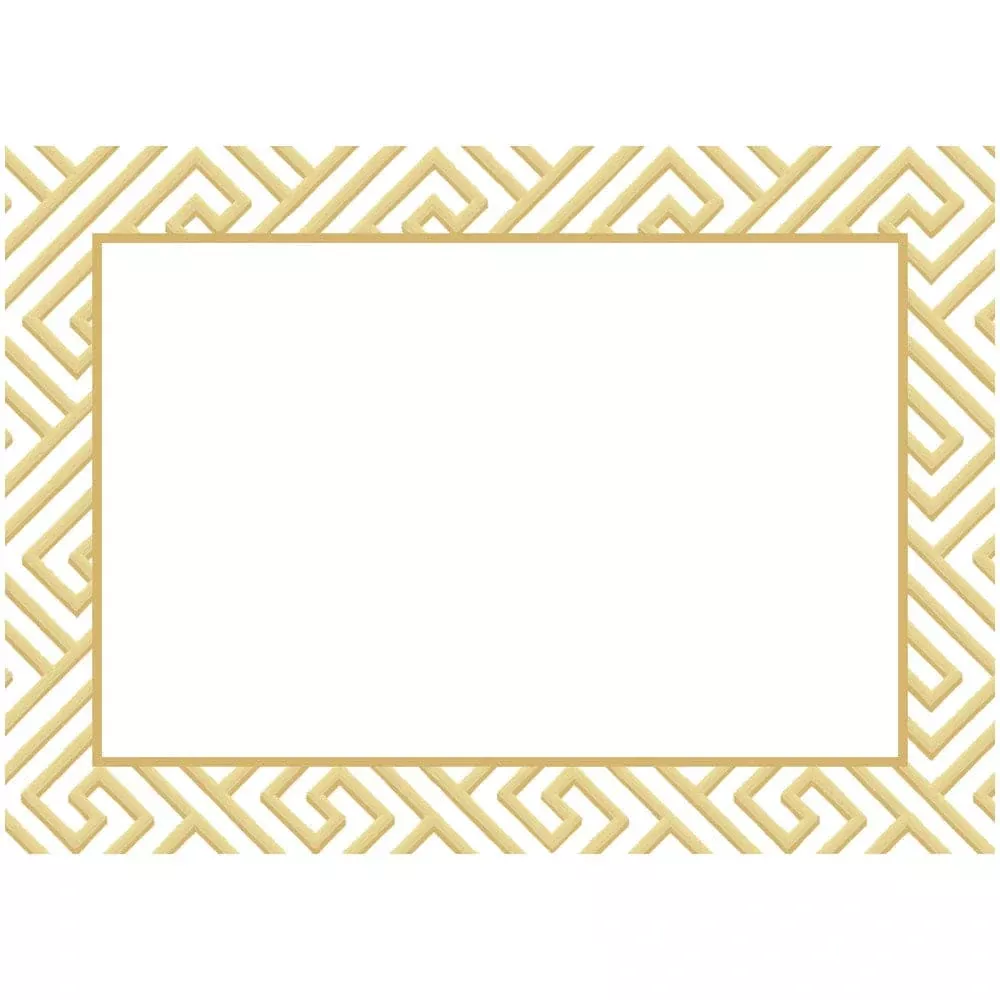 Caspari Gold Fretwork Adhesive Label