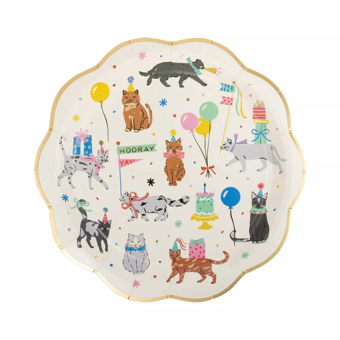 Cat Party Dessert Paper Plates