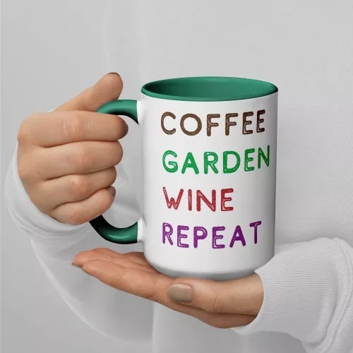 Coffee, Garden, Wine, Repeat Coffee Mug