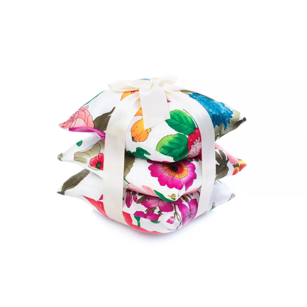 ElizabethW Floral Blush Silk Sachet Set