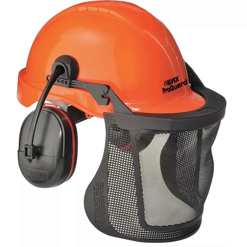 ELVEX ProGuard Ventilated Helmet with Steel Mesh Visor