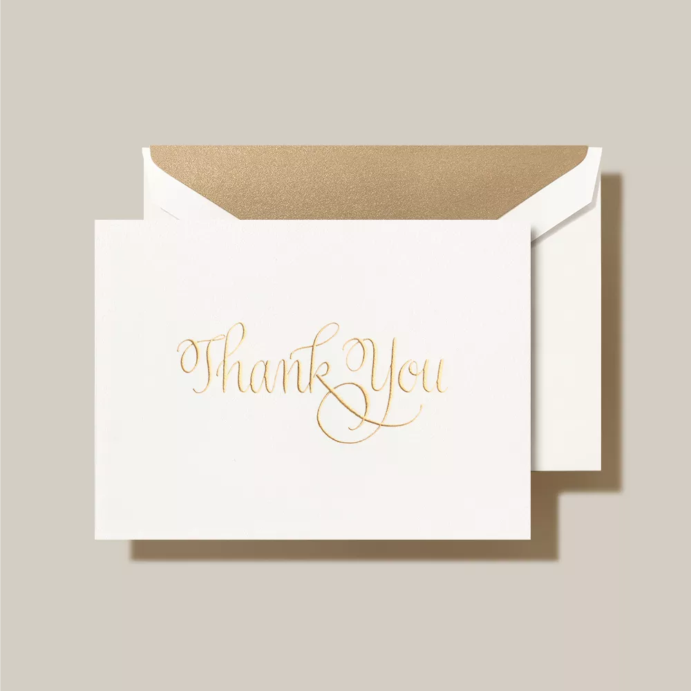 Engraved Calligraphic Thank You