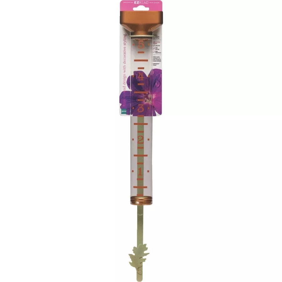 EZRead Plastic Decorative Rain Gauge