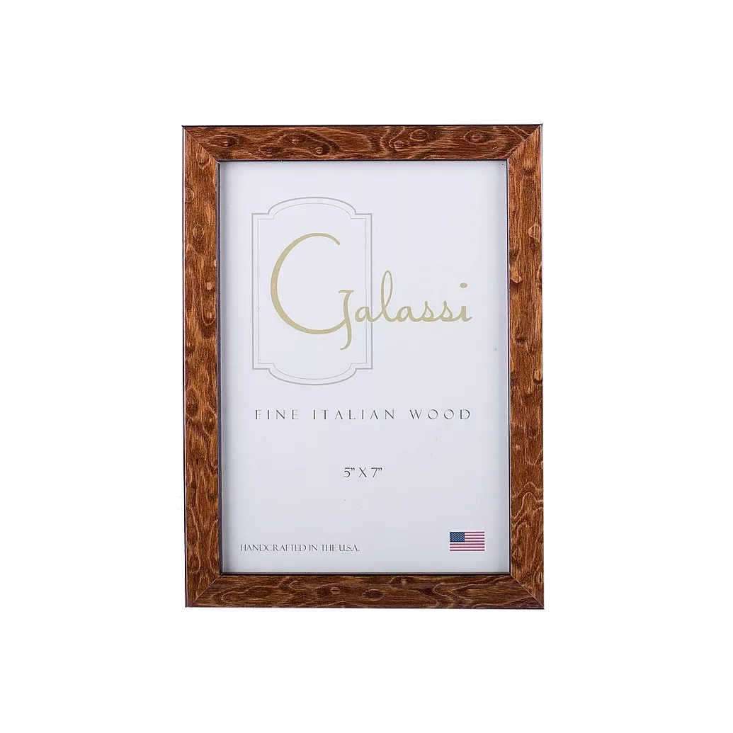 FG Galassi Thin Brown Burl 5×7 Frame