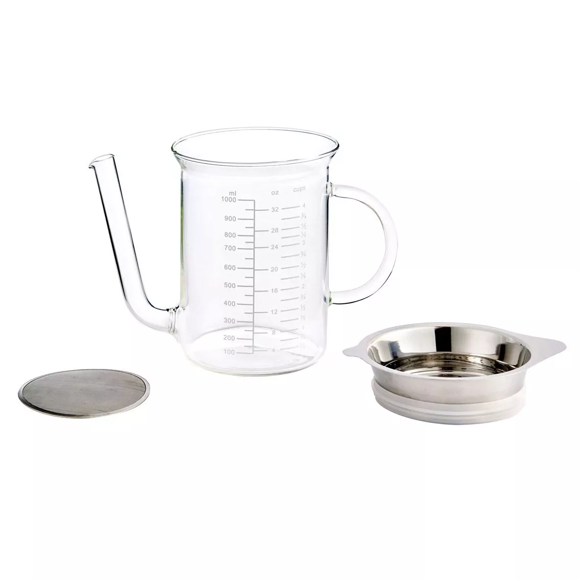 Glass Fat Separator with Gravy Strainer