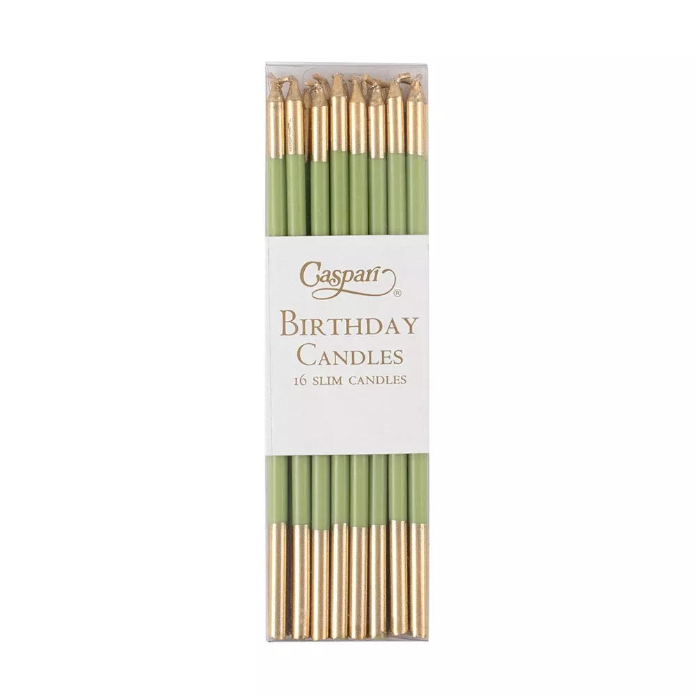 Green & Gold Birthday Candles