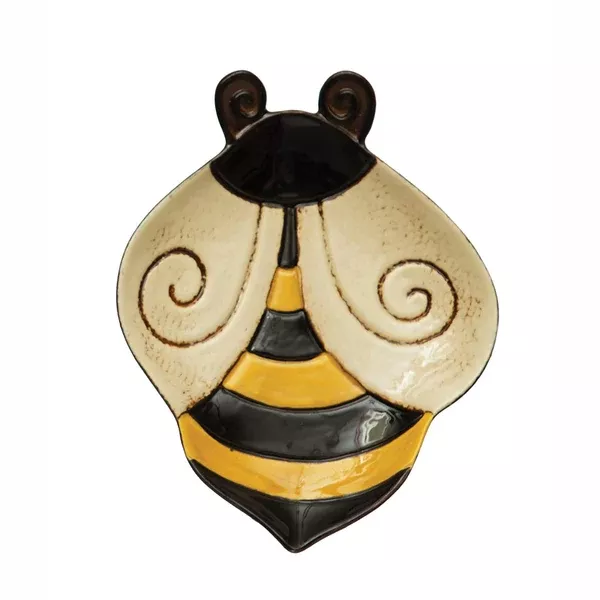 Hand-Painted Stoneware Bee Bowl