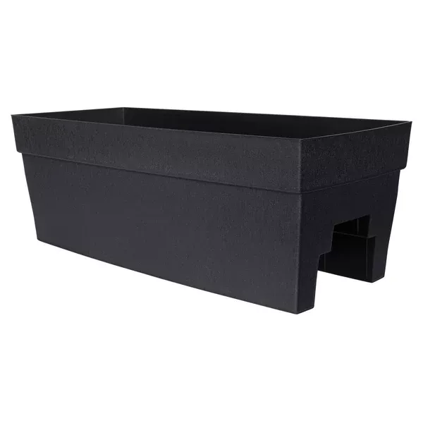 Harmony 27" Self Watering Railing Window Box Black