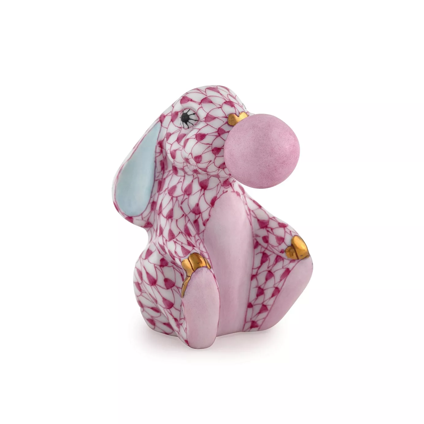 Herend Bubble Gum Bunny – Raspberry