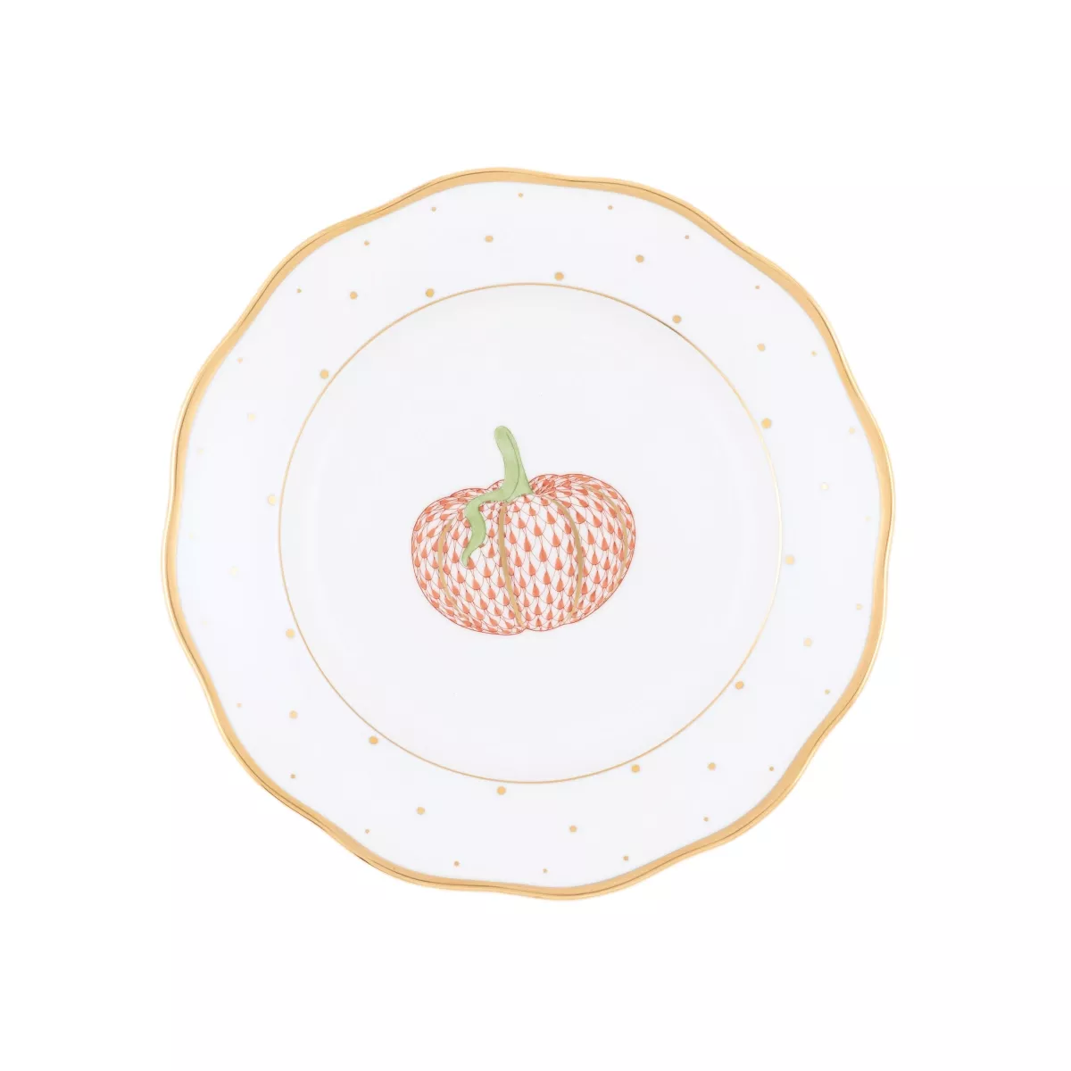 Herend Fall Dessert Plate – Pumpkin