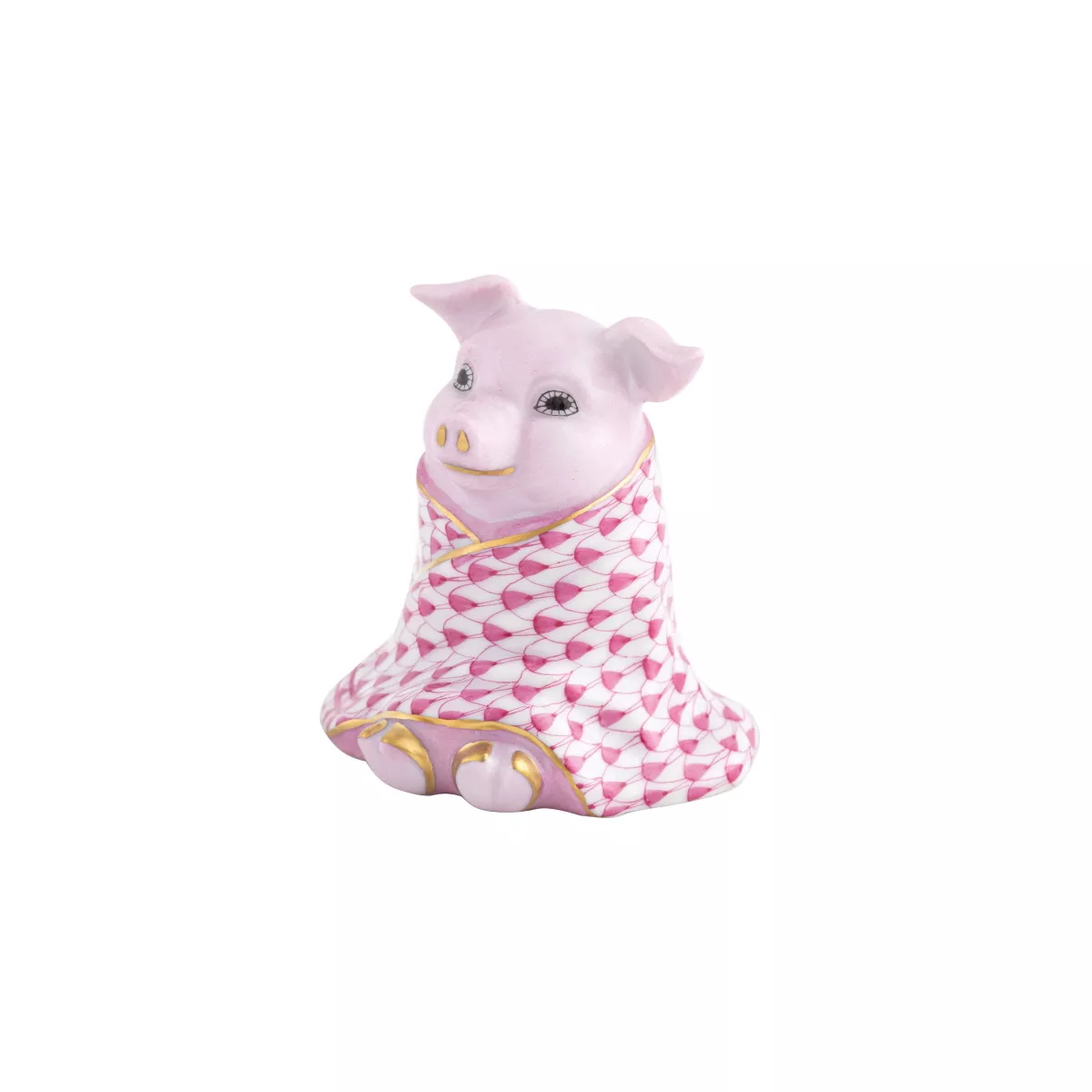 Herend Pig In A Blanket– Raspberry