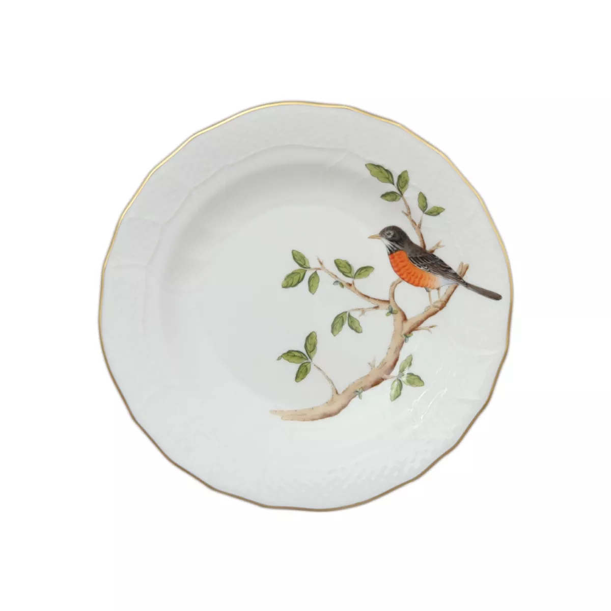Herend Songbird Dessert Plate – Robin