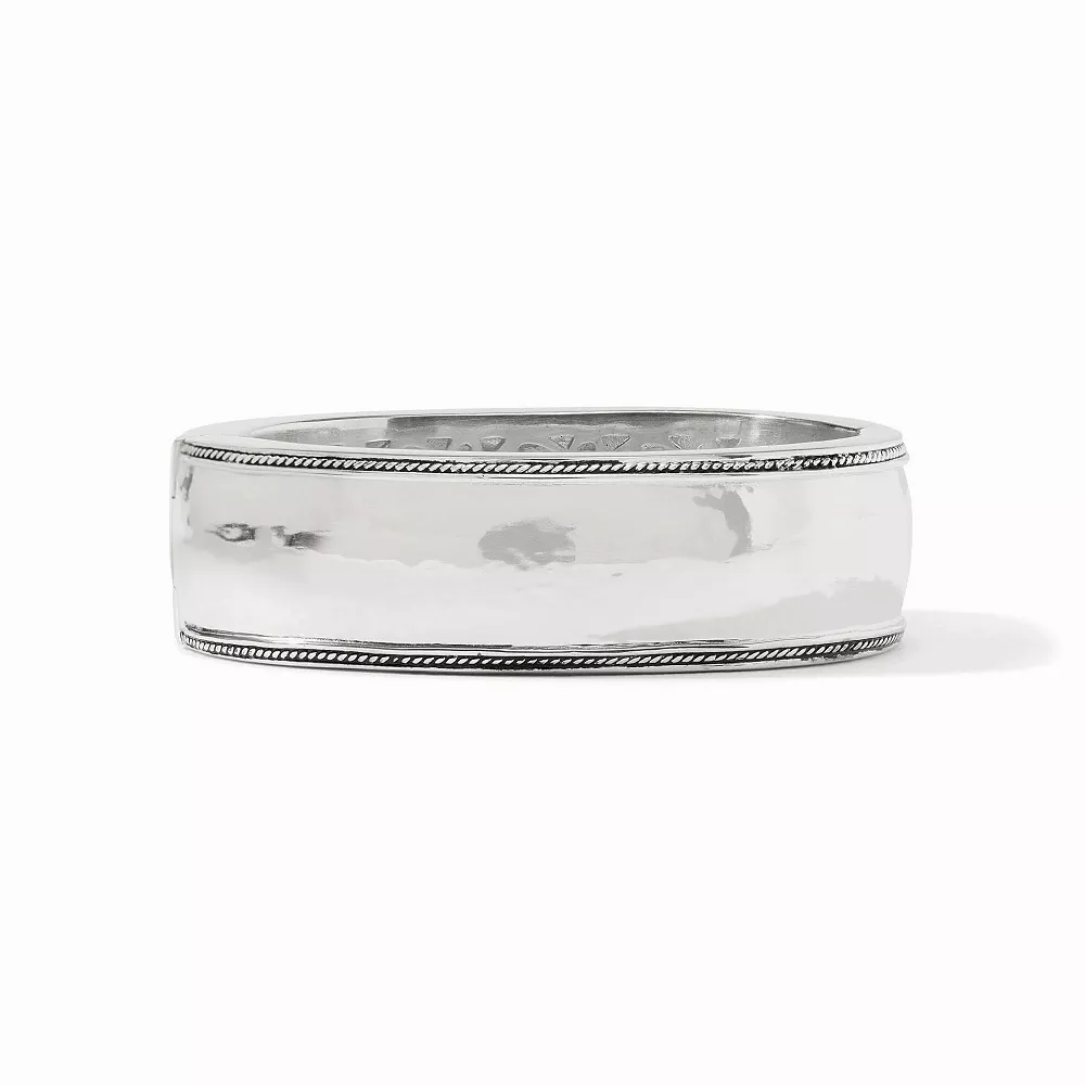 Julie Vos Cannes Statement Hinge Bangle – Silver