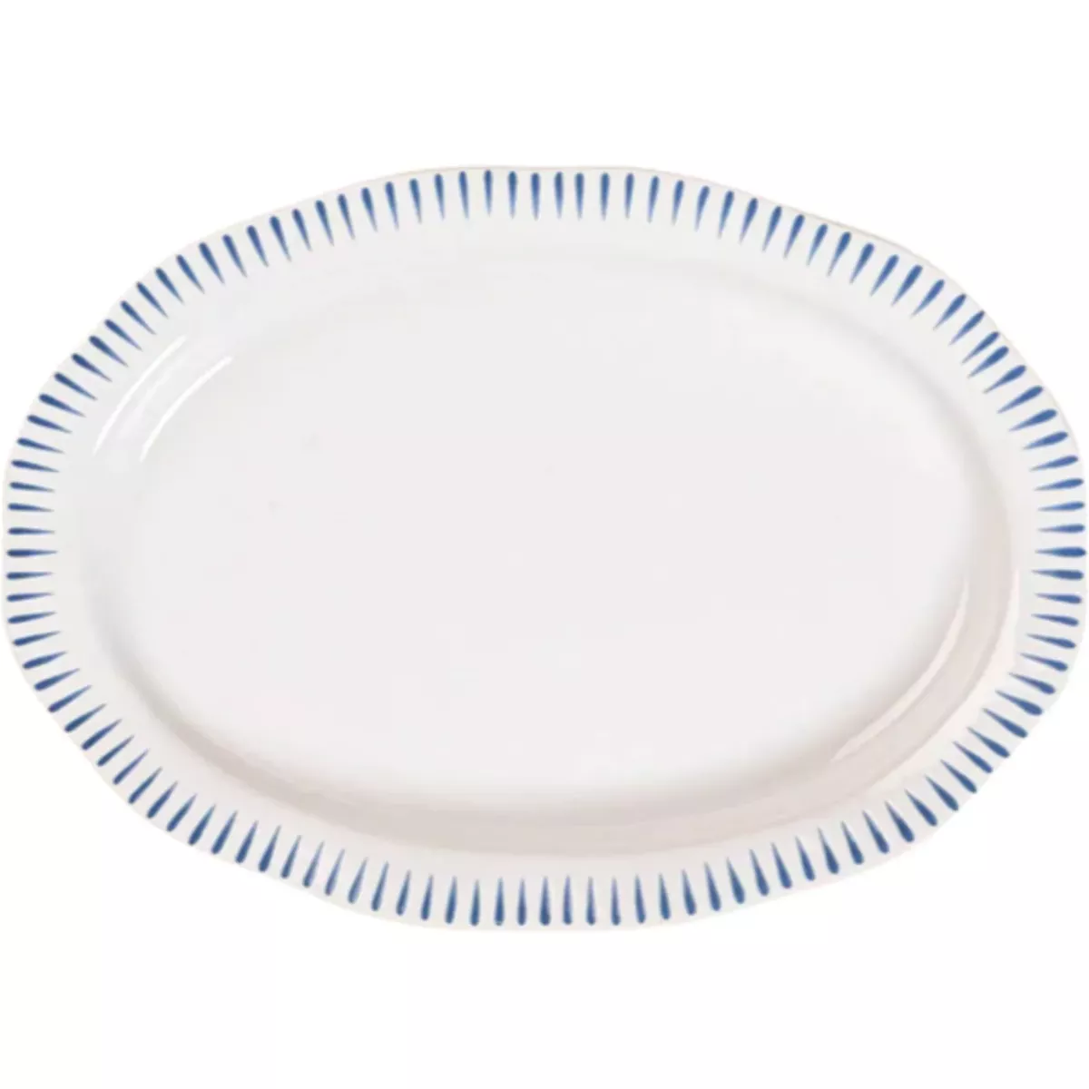 Juliska Sitio Stripe 17″ Serving Platter – Delft Blue