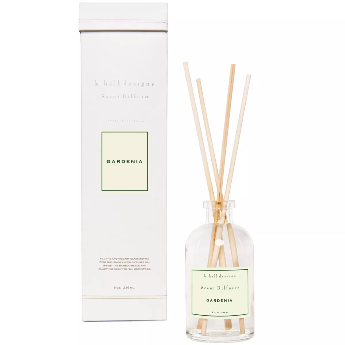 K Hall Gardenia Scent Diffuser Kit