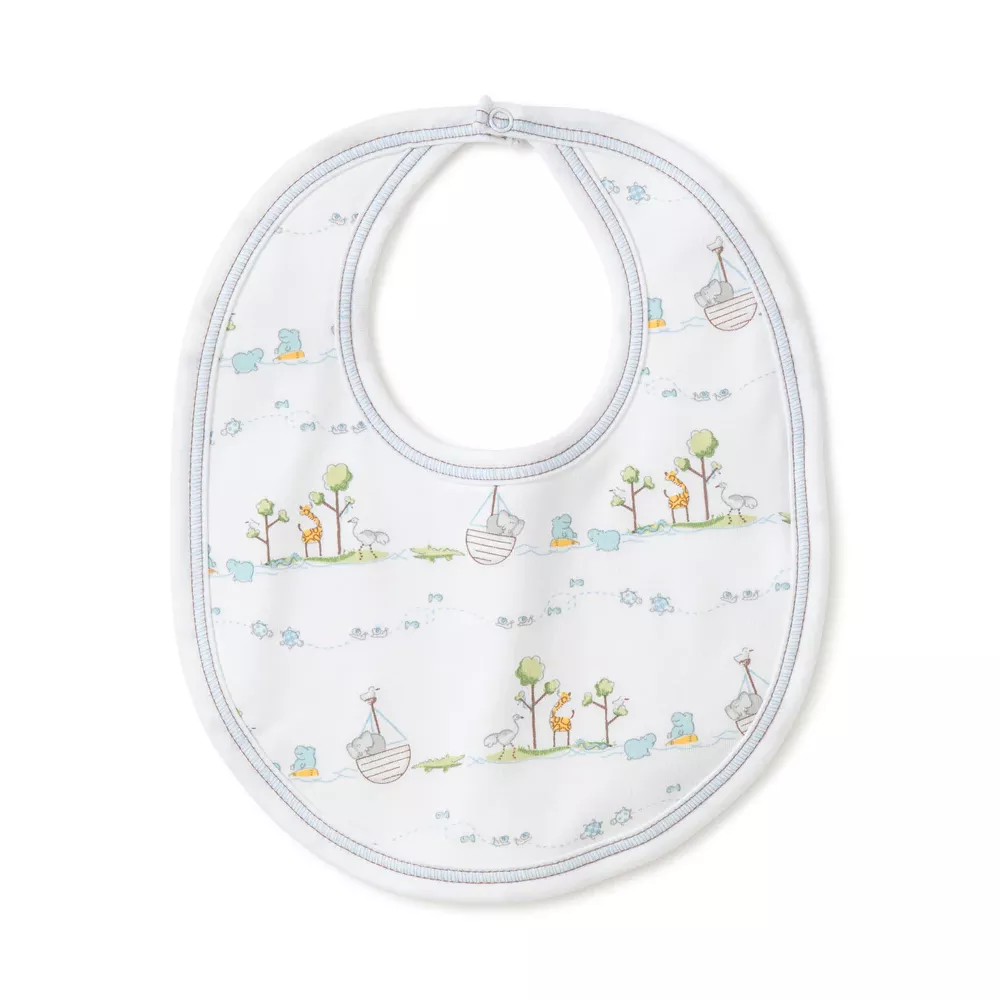 Kissy Kissy Noah’s Print Bib – Blue
