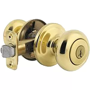 Kwikset Juno Entry Knob Polished Brass