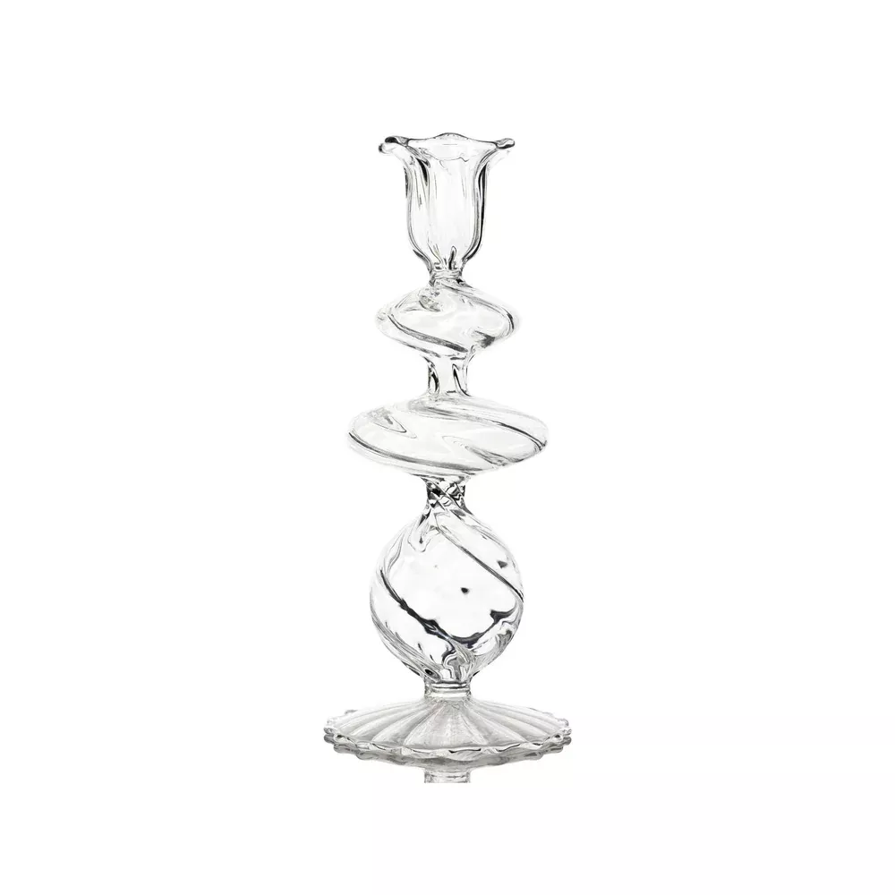La Boheme Clear Candlestick – Medium