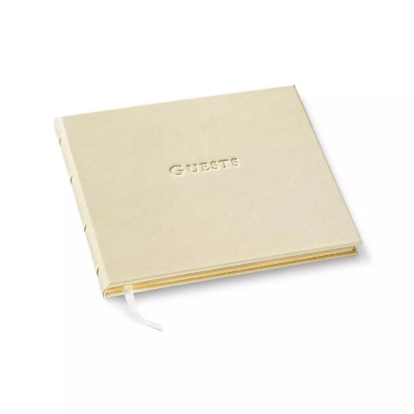 Leather Guest Book – Freeport/Ivory