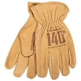 A.M. Leonard 140th Anniversary Full-Grain Cowhide Driver Gloves, Size Medium