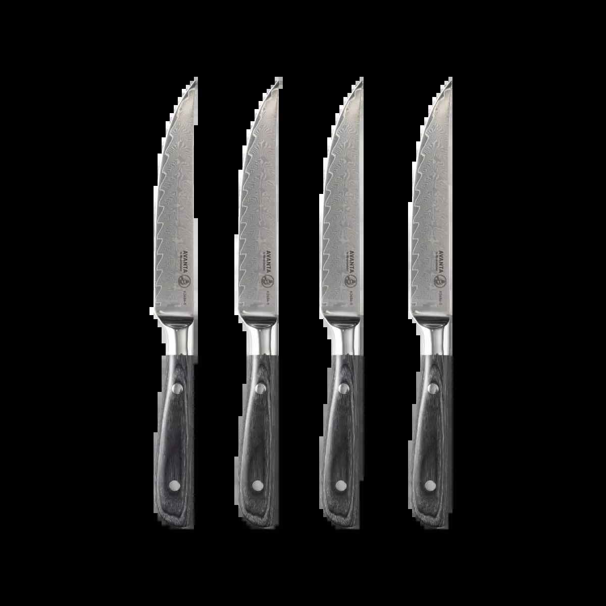 Messermeister Avanta Damascus 4 Piece Fine Edge Steak Knife Set