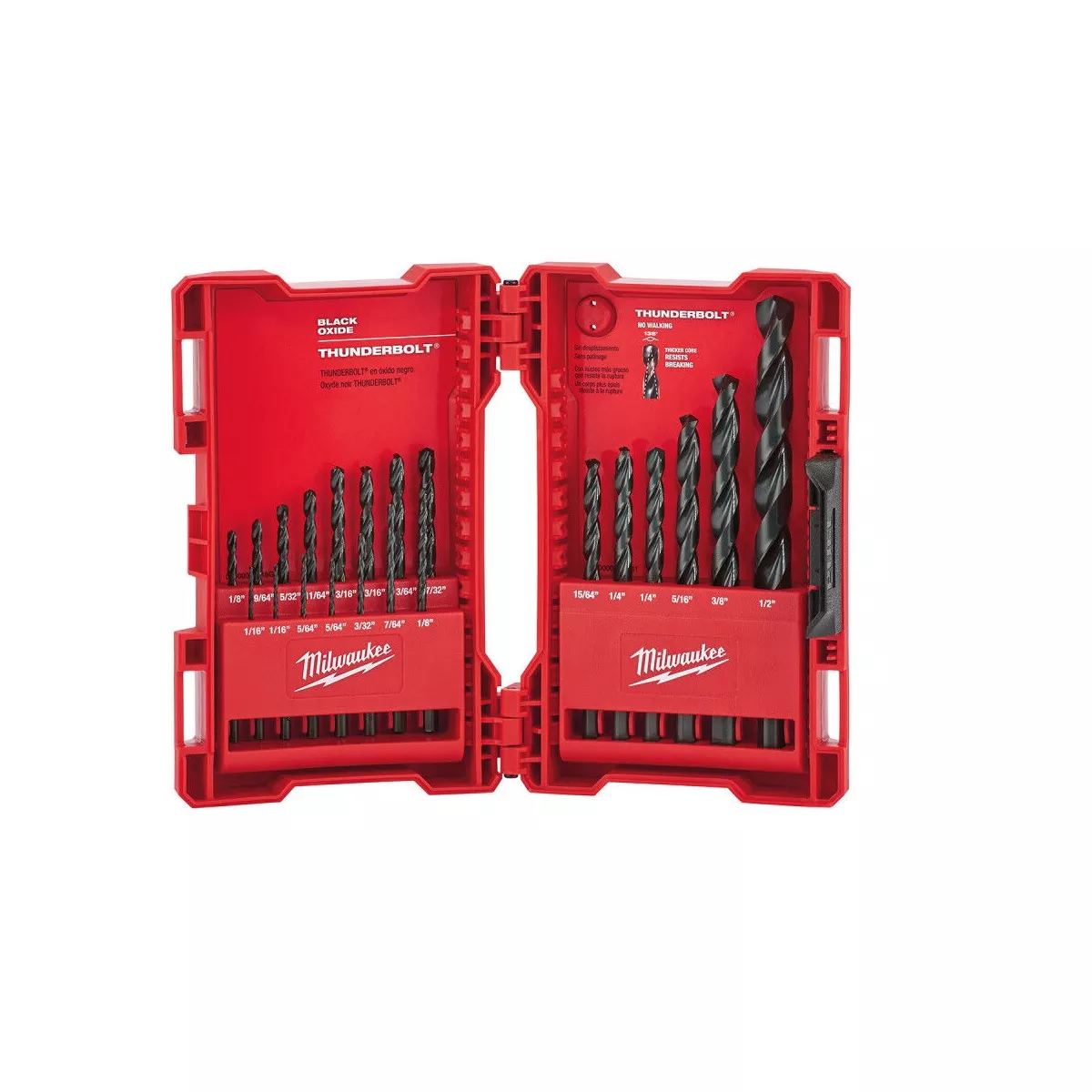 Milwaukee 21-Piece Thunderbolt Black Oxide Drill Bit Set
