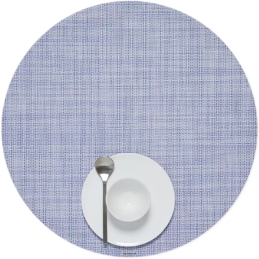 Mini Basketweave Round Placemat – Periwinkle