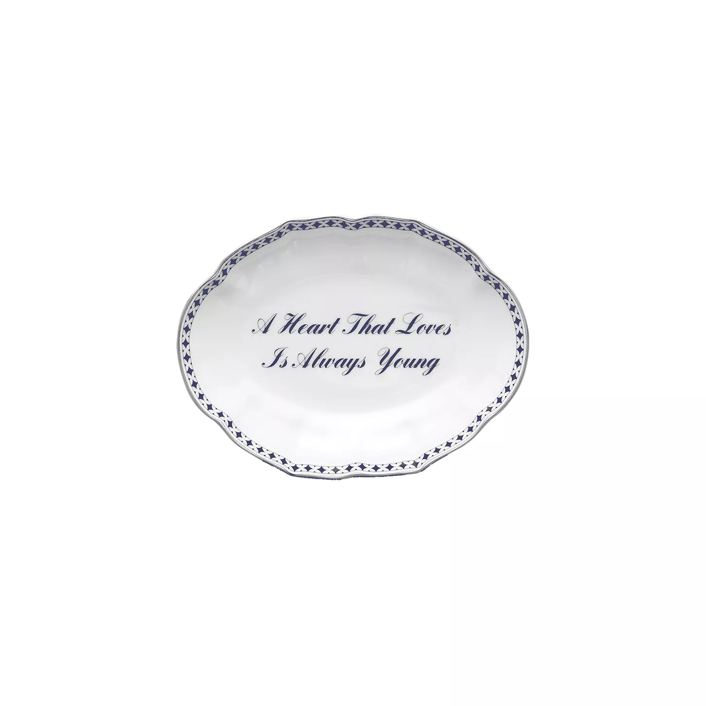Mottahedeh “Heart That Loves” Porcelain Ring Tray