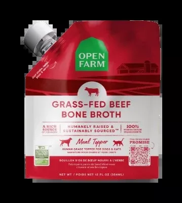 Open Farm Grass-Fed Beef Bone Broth For Dogs & Cats