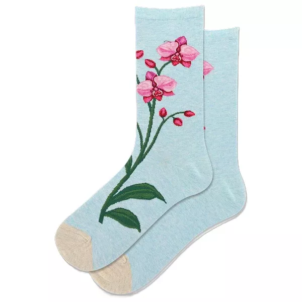 Orchid Mint Crew Socks