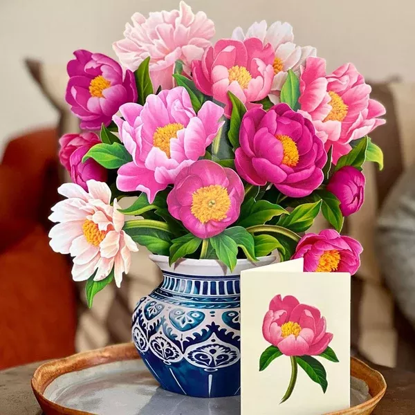 Peony Paradise Paper Bouquet and Card