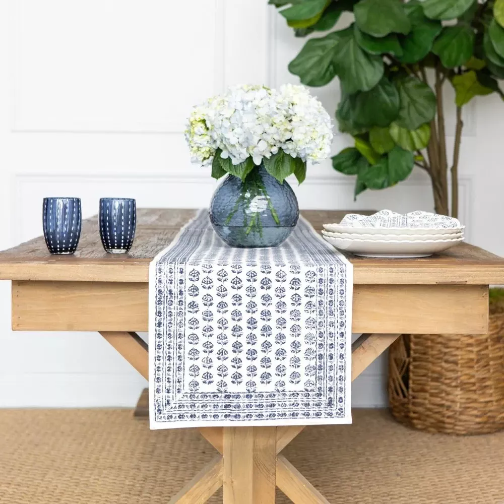 Pomegranate Elise Table Runner – Blue