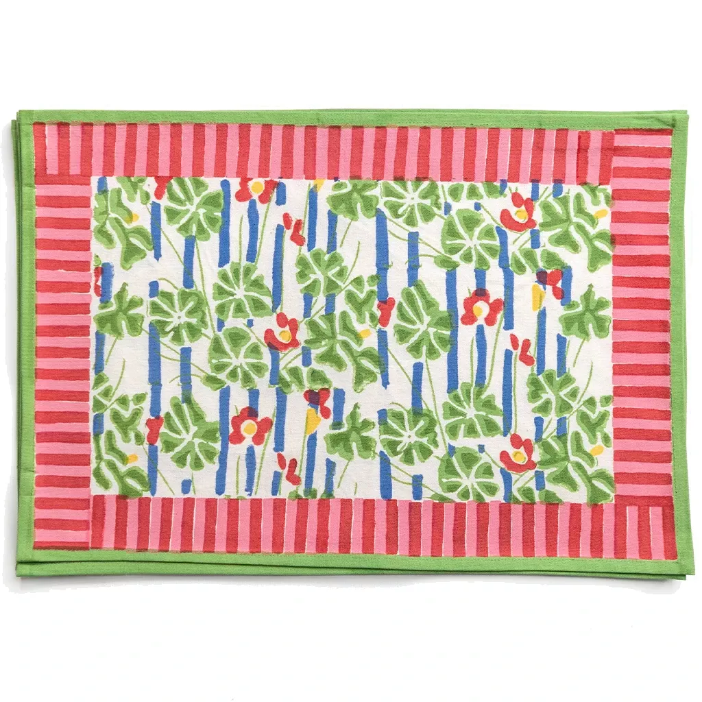 Pomegranate Geranium Carnival Placemat