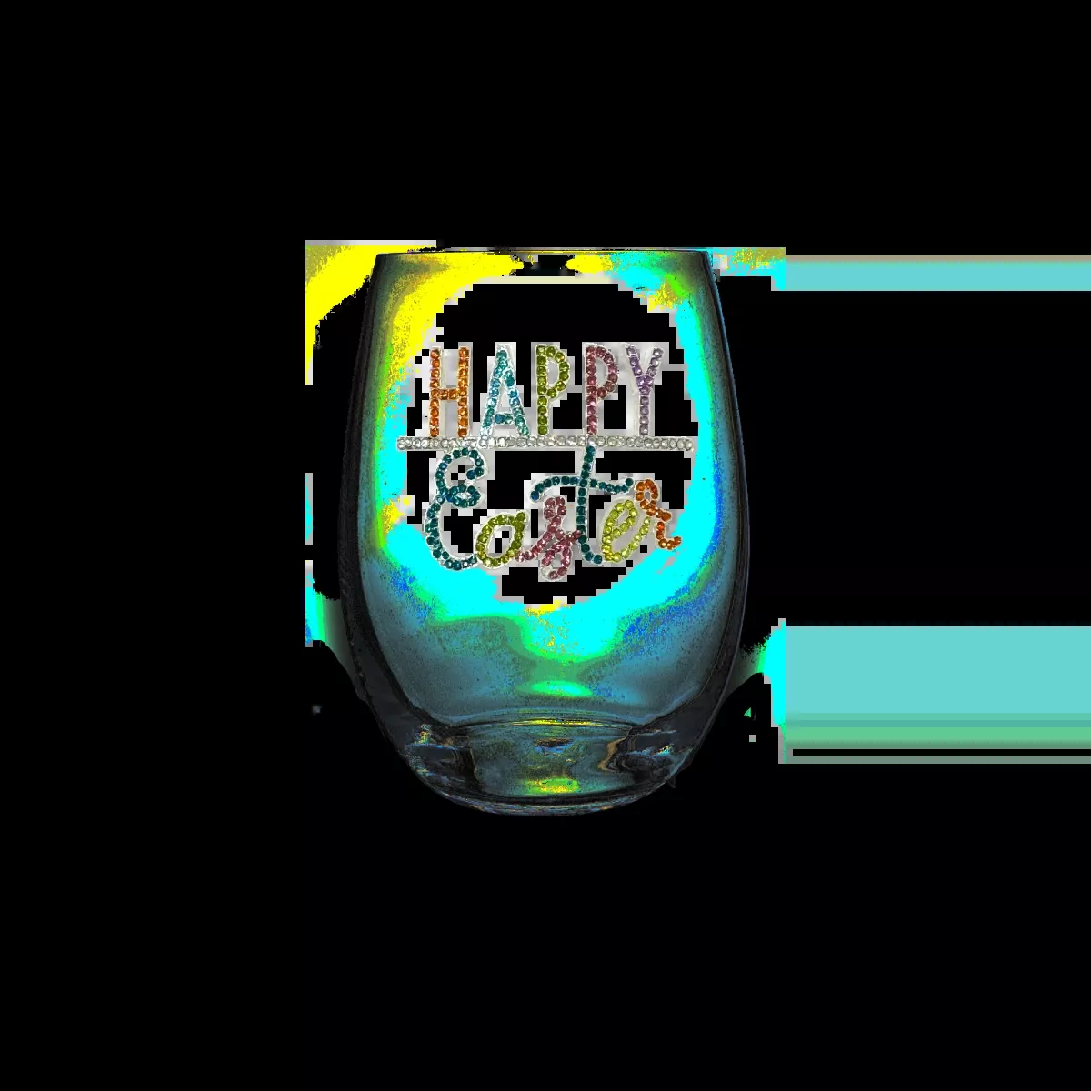 The Queens’ Jewels Happy Easter Stemless Wine Glass
